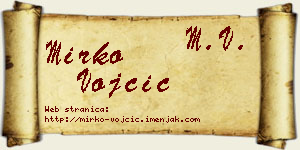 Mirko Vojčić vizit kartica